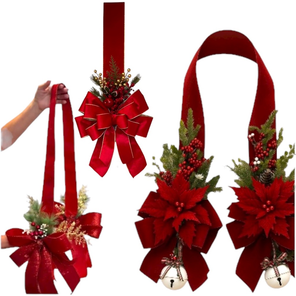 Over The Door Scapular Double Christmas Swag
Christmas Bow Wreath Ribbon custom